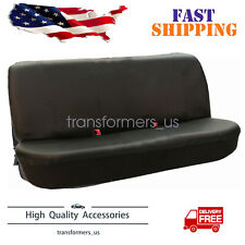 Universal PU Synthetic Leather FULL SIZE Bench Truck Seat Cover Black Deluxe picture