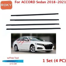 4PC W/Tool For Honda Accord Sedan 2018-2021 Window Weatherstrip Sweep Belt Outer picture