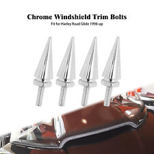 4x Impaler Spike Chrome Windshield Bolt Kit For Harley Road Glide Wind Screen picture