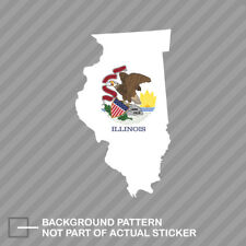 Illinois State Shaped Flag Sticker Decal Vinyl IL picture