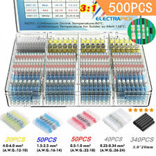 500PCS Waterproof Solder Sleeve Seal Heat Shrink Butt Wire Connectors Terminals picture