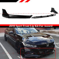 For 2018-2020 Accord Painted Gloss Black Yofer JDM Front Bumper Lip Splitter Kit picture