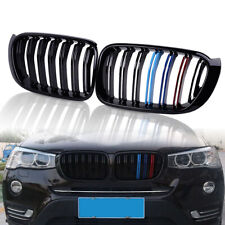 Gloss Black M Color Dual Slat Kidney Grille For BMW X3 X4 F25 F26 2014-2017 picture