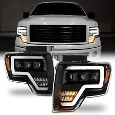 [Fits HALOGEN] BLACK For 2009-2014 Ford F150 FULL-LED DRL Projector Headlights picture
