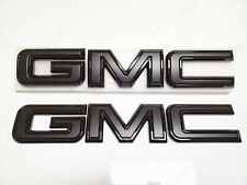 Custom Front & Rear Emblem Black Fit For 2019-2022 GMC Sierra 1500 2500HD 3500HD picture