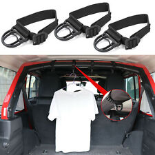 3Pc Adjustable Car Roll Bar Coat Hook Clothes Hanger For Jeep Wrangler Unlimited picture