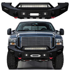 For 2005-2007 Ford F250 F350 Front Bumper Textured w/Winch Plate& Light picture