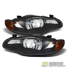 Blk 2000-2005 Chevy Monte Carlo Replacement Headlights Headlamps Pair Left+Right picture