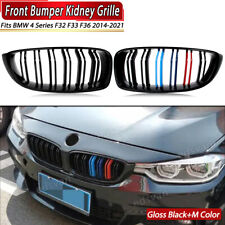 Pair M-Color Front Kidney Grille For BMW 4 Series F32 F33 F36 M4 F82 F83 2014+ picture