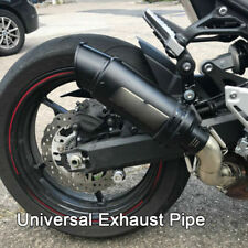 38-51mm Universal ATV Motorcycle Exhaust Escape Tips Muffler Tail Pipe Black picture