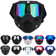 Modular Motocross Face Mask Goggles Motorcycle ATV Off Road Race Eyewear Glasses picture