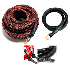 Battery Relocation Kit 1/0 ga OFC COPPER 12' RED/BLK + 3' Black Snakeskin Wiring picture