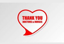 2X THANK YOU DOCTORS AND NURSES DECAL STICKER 3M TRUCK VEHICLE WINDOW CAR USMADE picture