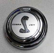 New  1967 - 1970 Ford Mustang Pop Open Gas Cap with Cobra Jet Emblem Silver picture