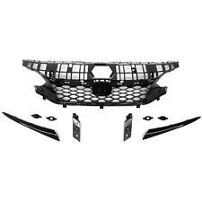 For 22-24 Honda Civic Base Sedan Type R Style Front Upper Grille Gloss Black ABS picture