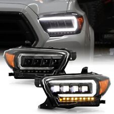 For 2016-2023 Toyota Tacoma Sequential Black Projector LED DRL Headlights Lamps picture