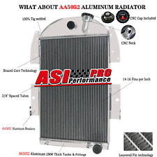 4 ROWS ALUMINUM RADIATOR for 1934-1936 CHEVY MASTER / DELUXE /PICKUP V8 picture