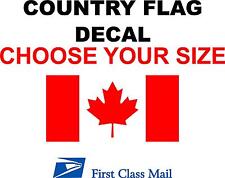 CANADA COUNTRY FLAG, STICKER, DECAL, 5YR VINYL, Canadian country flag picture