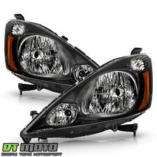 For 2009-2014 Honda FIT Black Housing Headlights Headlamps Pair 09-14 Left+Right picture