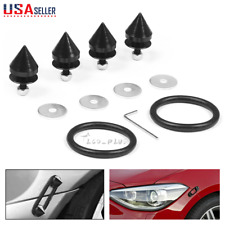 Black JDM Spike Aluminum Quick Release Fasteners Kit Fit For Bumper Trunk Fender picture