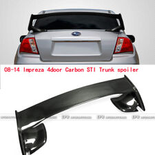 For 08-14 Subaru Impreza GVB WRX STI Carbon Fiber New Rear Trunk Spoiler Wings picture