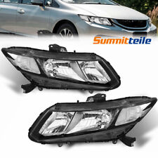 2PCS Black Front Lamps Headlights Assembly For 2012-2015 Honda Civic HO2502144 picture