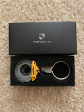 PORSCHE Keychain Yellow Brake Caliper 911 GT3 GT2 GT4 Spyder Key Ring Fob picture