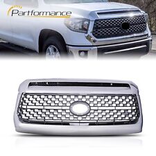For 2014-2020 Toyota Tundra Chrome Front Grille & Hood Bulge Molding Set 2PCS picture