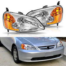 Fit 2001 2002 2003 Honda Civic Sedan JDM Headlights Head Lamps Left+Right picture