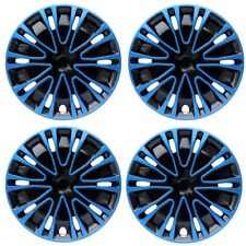 4 PCS Black & Blue Wheel Rims Cover Hubcaps Hub Caps 15 inch Wheel Cover Hubcaps picture