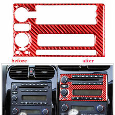 For Chevrolet Corvette C6 2005-07 RED Carbon Fiber Console Radio CD Panel Trim  picture