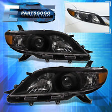 For 11-20 Toyota Sienna Halogen Replacement Headlights Lamps Pair Black Amber picture