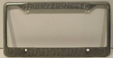 Porterville Ranchway Chevrolet License Plate Frame Tag Embossed Metal Rare GM picture