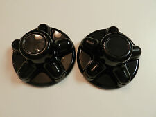 (2) Black Trailer Wheel Hub Cap Covers 5 lug 5 x 4.5