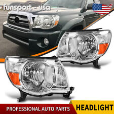 Headlights Assembly for 2005-2011 Toyota Tacoma Chrome Headlamp Lamps Left+Right picture