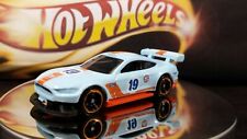 Hot Wheels 2018 Ford Mustang GT * Gulf *  Black Rims Spoiler Racing #19 picture