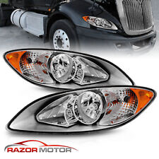 For 2008-2016 International ProStar Chrome Housing Projector Headlights Pairs picture