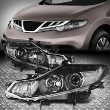 For 09-14 Nissan Murano OE Style Black/Amber Projector Headlight Head Lamps picture