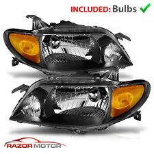 2001 2002 2003 For Mazda Protege 4Dr Sedan Black Factory Style Headlights Pair picture