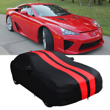 For LEXUS LFA Full Car Cover Satin Stretch Dust Proof Indoor Garage Red-Strip picture