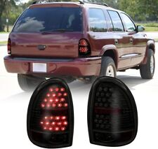 LED Tail Lights for 98-03 Dodge Durango 96-00 Caravan Rear Lamp Black Smoke Pair picture