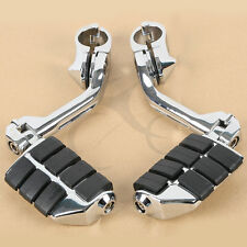 Chrome Long Highway Foot Pegs Fit For Harley Road King Street Glide 1-1/4