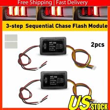2Pcs 3-Step Sequential Flow Semi Dynamic Chase Flash Tail Light Module Boxes picture