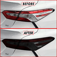 FOR 18-24 Toyota Camry Tail Light & Reflector SMOKE Precut Vinyl Tint Overlays picture