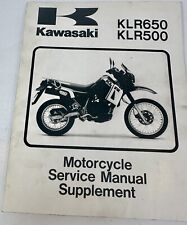 1987-2002 OEM KAWASAKI  KLR650 KLR500 SERVICE MANUAL SUPPLEMENT  99924-1080-58 picture