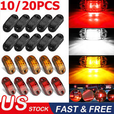 10x LED Side Marker Amber Red Lights Clearance Light Truck Trailer RV Waterproof picture