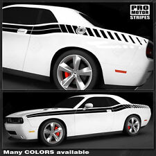 Dodge Challenger 2008-2021 Double Stripes with Strobe Side Decals (Choose Color) picture