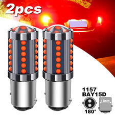 2pcs Red 1157 BAY15D COB LED Bulbs Super Bright Car Stop Brake Light Tail Lamp picture