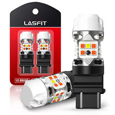 2x 3157/3457 Error-Free Switchback LED White Amber Turn Signal/DRL Light Bulbs picture