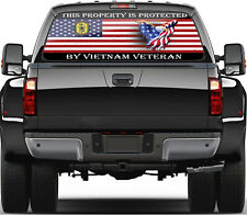 American Veteran Eagle This Property Is Protected By US Vietnam Back Rear Window picture